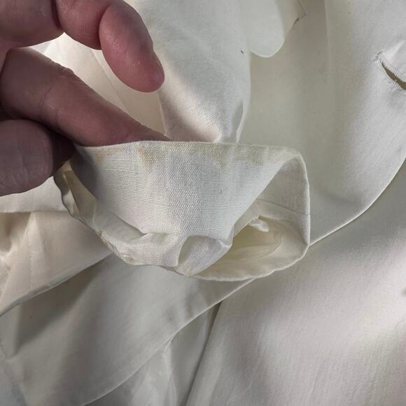 Lafayette 148 NY Women sz 8 Linen Blazer Off White Designer Office Workwear - Picture 9 of 15